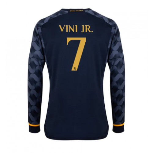 Pánský Fotbalový dres Real Madrid Vinicius Junior #7 2023-24 Venkovní Dlouhý Rukáv